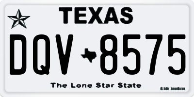 TX license plate DQV8575
