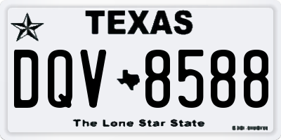 TX license plate DQV8588