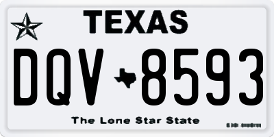 TX license plate DQV8593