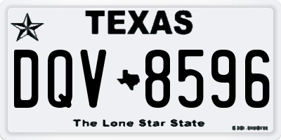 TX license plate DQV8596