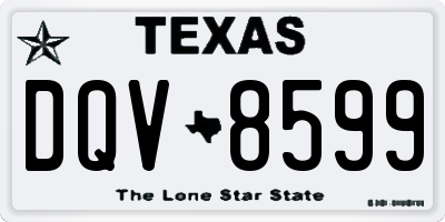 TX license plate DQV8599