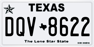 TX license plate DQV8622