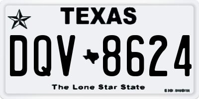 TX license plate DQV8624