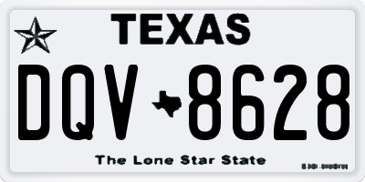 TX license plate DQV8628