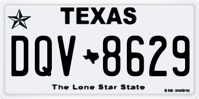 TX license plate DQV8629
