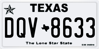 TX license plate DQV8633