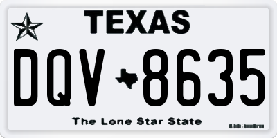 TX license plate DQV8635