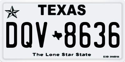 TX license plate DQV8636