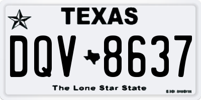 TX license plate DQV8637