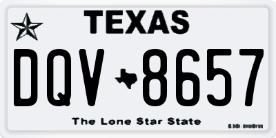 TX license plate DQV8657