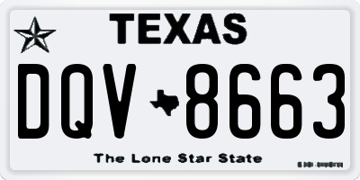 TX license plate DQV8663