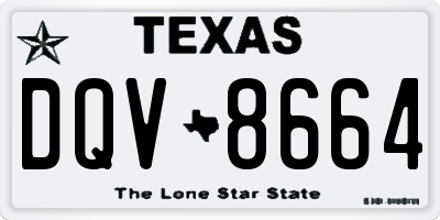 TX license plate DQV8664