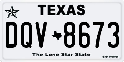 TX license plate DQV8673