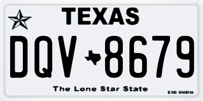TX license plate DQV8679