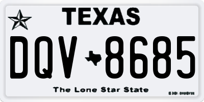 TX license plate DQV8685