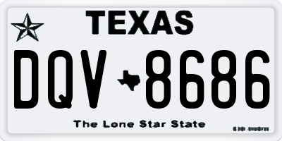 TX license plate DQV8686