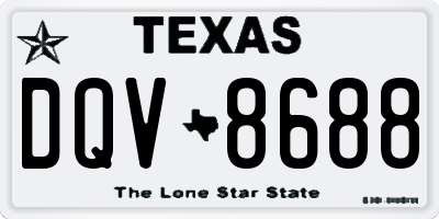 TX license plate DQV8688