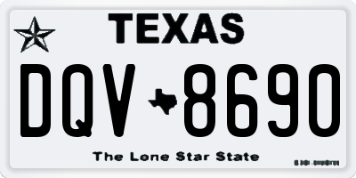 TX license plate DQV8690