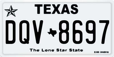 TX license plate DQV8697