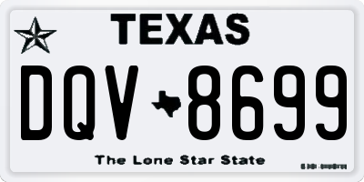 TX license plate DQV8699