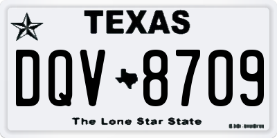 TX license plate DQV8709
