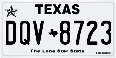 TX license plate DQV8723