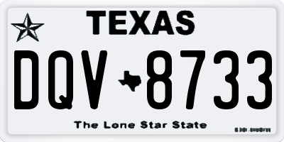TX license plate DQV8733