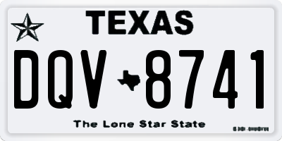 TX license plate DQV8741