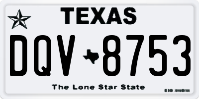 TX license plate DQV8753