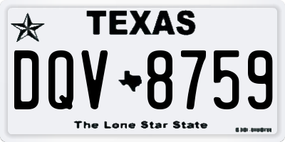 TX license plate DQV8759