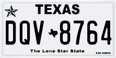 TX license plate DQV8764