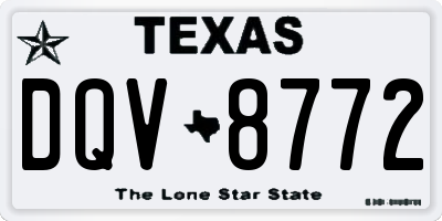 TX license plate DQV8772