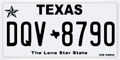 TX license plate DQV8790