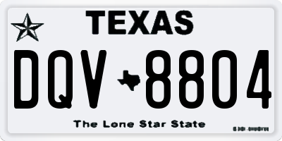 TX license plate DQV8804