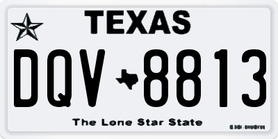 TX license plate DQV8813