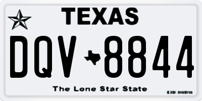 TX license plate DQV8844