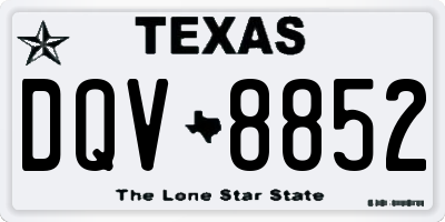 TX license plate DQV8852
