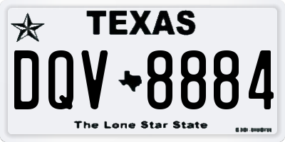 TX license plate DQV8884
