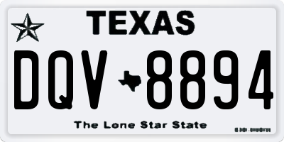 TX license plate DQV8894