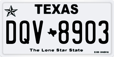 TX license plate DQV8903