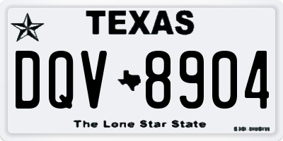 TX license plate DQV8904