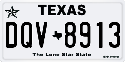TX license plate DQV8913