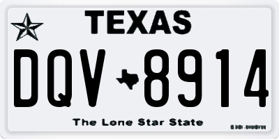 TX license plate DQV8914