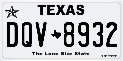 TX license plate DQV8932