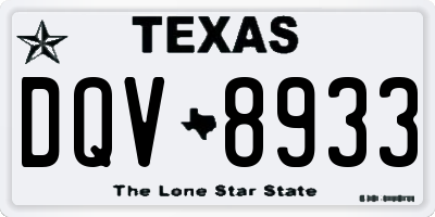 TX license plate DQV8933