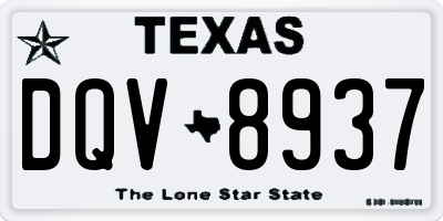 TX license plate DQV8937