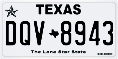 TX license plate DQV8943