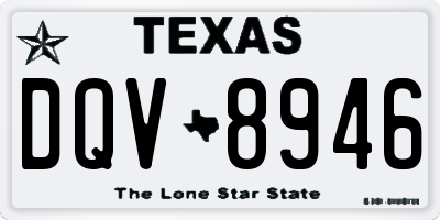 TX license plate DQV8946