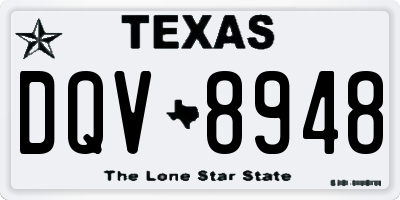 TX license plate DQV8948