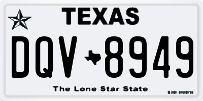 TX license plate DQV8949